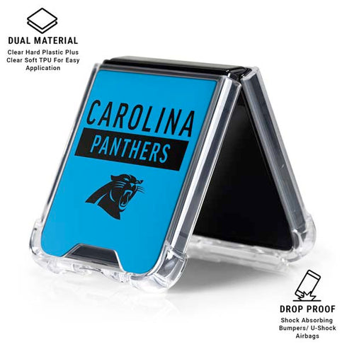 NFL Carolina Panthers Blue Performance Series Galaxy Z Flip6 Clear Case